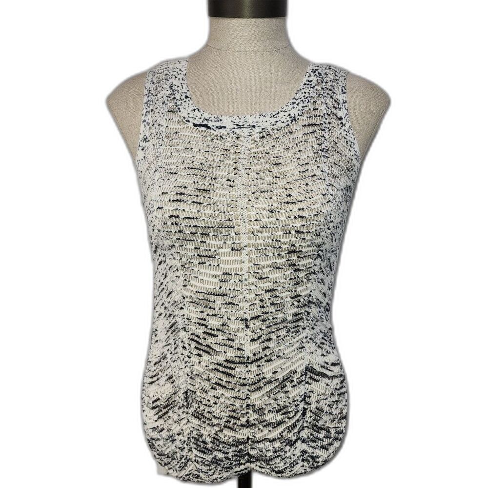 Olive & Oak Black & White Knit Tank Top Size M